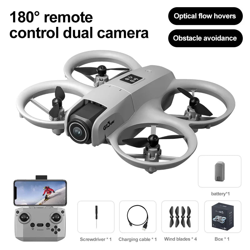 GT3 MAX Mini Drone 8K Dual HD Camera FPV 5G WiFi Brushless Obstacle Avoidance RC Screen Quadcopter Outdoor Aerial Photography