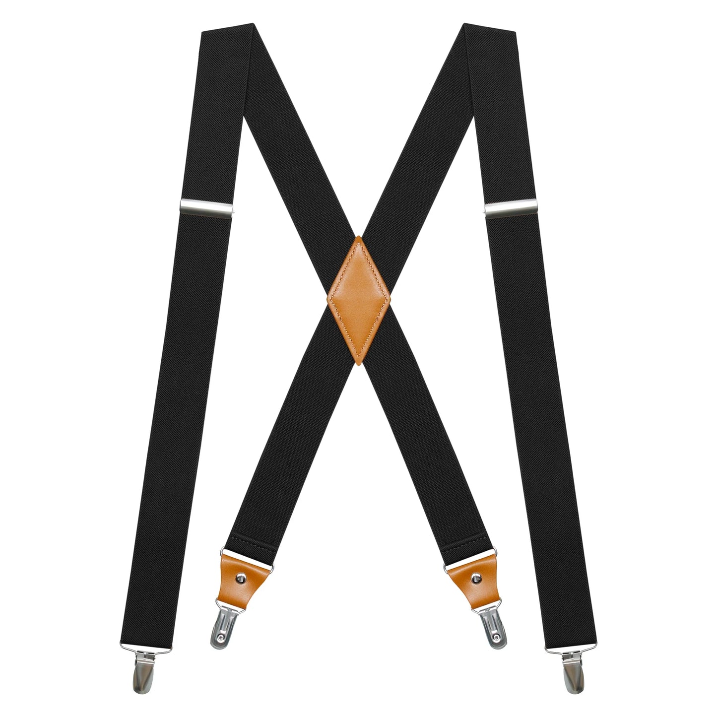 Suspenders for Men's Tuxedo Suspenders X-Back 1.4" Adjustable Elastic Suspender Braces Strong for Work Trousers Wedding
