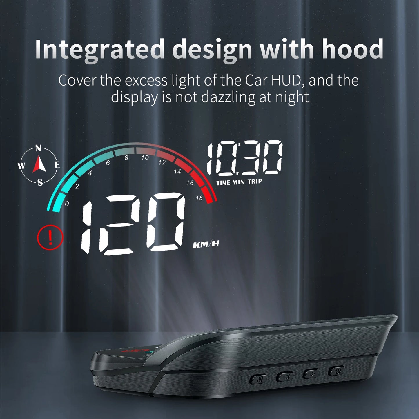 Car HUD, Head Up Display, Universal Digital GPS Speedometer, HD LCD Projection On Glass Windshield Projector for All Cars, M22