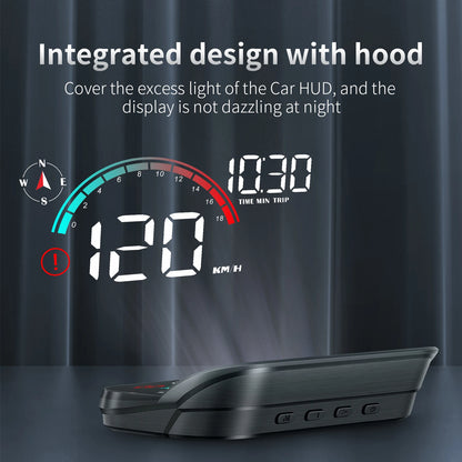 Car HUD, Head Up Display, Universal Digital GPS Speedometer, HD LCD Projection On Glass Windshield Projector for All Cars, M22