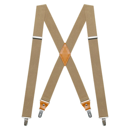 Suspenders for Men's Tuxedo Suspenders X-Back 1.4" Adjustable Elastic Suspender Braces Strong for Work Trousers Wedding