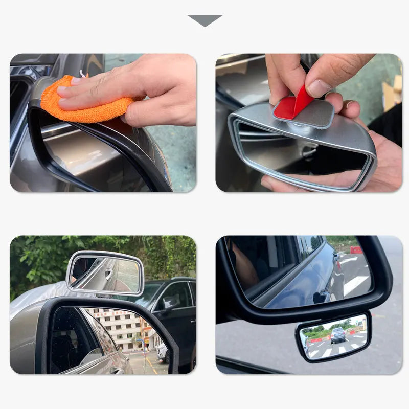 360 Degree Adjustable Wide Angle Side Rear Mirror Blind Spot Convex Mirrors for Car Reverse Parking Auxiliary Rear View Mirror