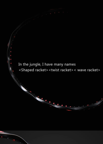 MH-V5 5U 75g Wave Legal Original Max 38lbs 100% Full Carbon Fiber Torsion Frame Badminton Racket, Novice Professional, ALPSPORT