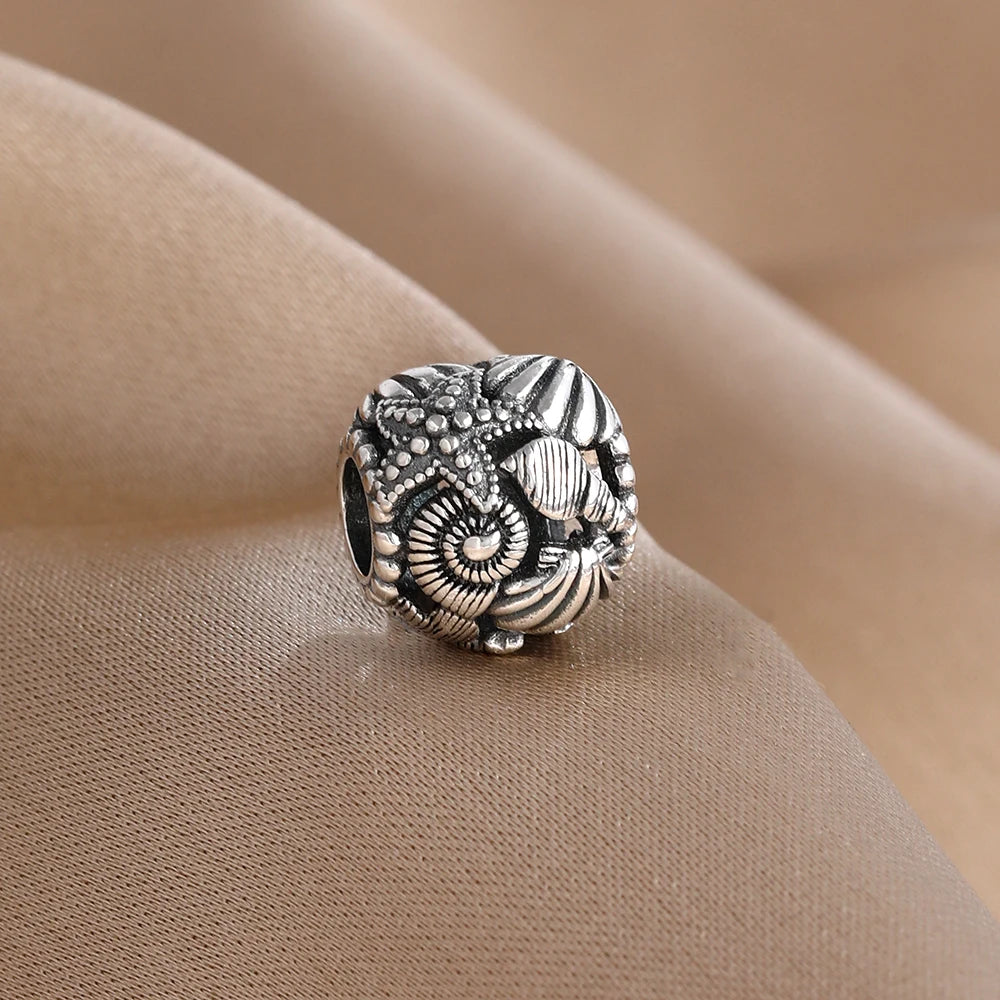 New 925 Silver Octopus crab Charm Bead Sea turtle starfish Seahorse dolphin Pendant Fit Original Bracelet Women DIY Jewelry Gift