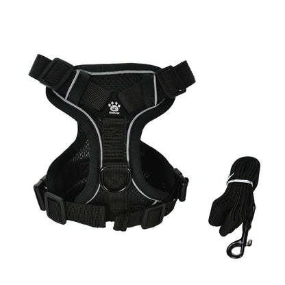 Arnés y correa para gatos para perros pequeños, reflectante, ajustable, para exteriores, para cachorros y gatitos, dispositivo de tracción, entrenamiento táctico, suministros para mascotas