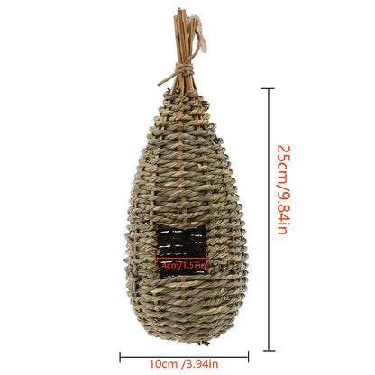 17 Styles Birds Nest Bird Cage Natural Grass Egg Cage Bird House Outdoor Decorative Woven Hanging Parrot Nest Houses Pet Bedroom