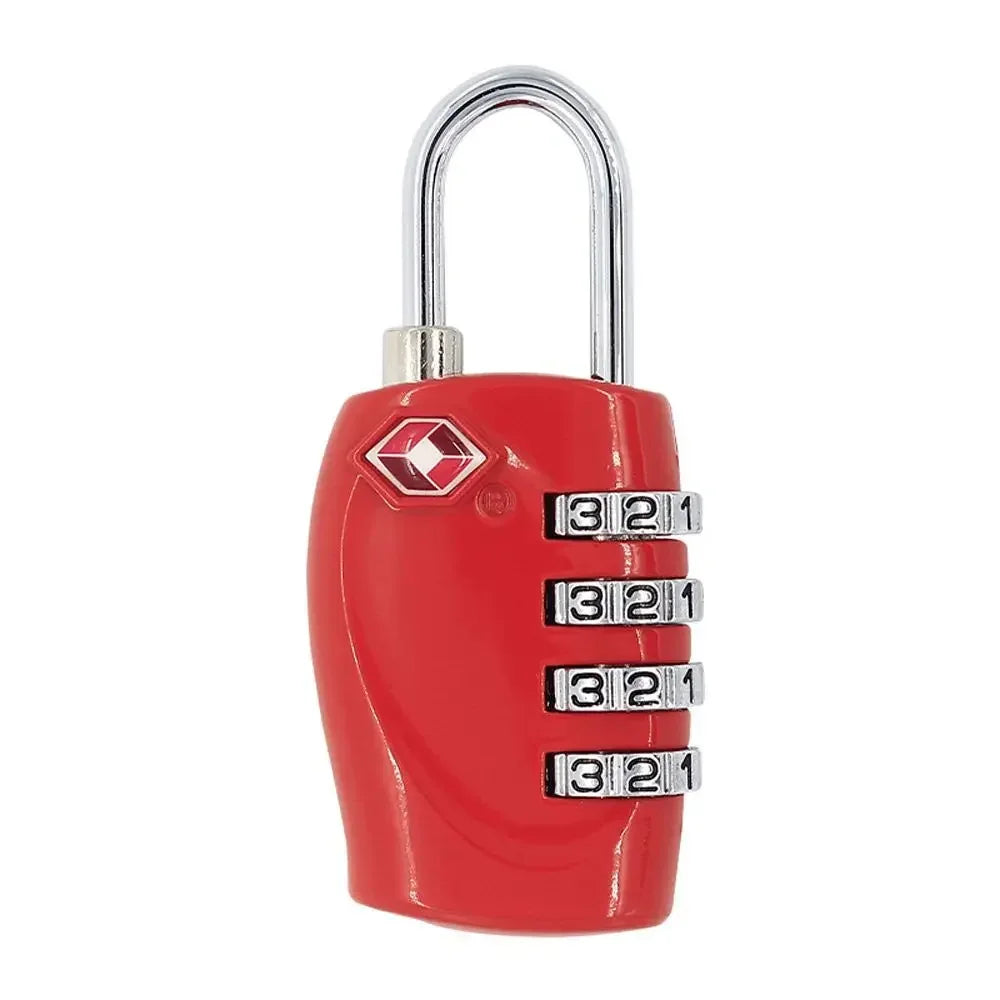 High Security TSA Customs Lock Overseas Customs Clearance Trolley Luggage Suitcase Backpack Password Padlock with Steel Cable