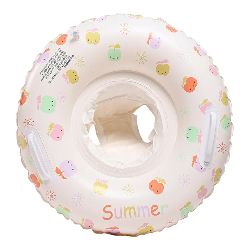 Baby Swimming Float Inflatable Circle Baby Pool Float Ring with SunShade Baby Bathing Swimming Pool Toys for Babies 3-36 Months