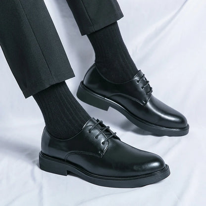 Spring Autumn Soft Sole Comfortable Casual Shoes, Men's Outdoor Hiking Travel Shoes, High End High Quality Men's Suit Dress Shoes