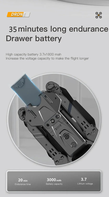 Drone, 4K Professional Camera 8K GPS HD Aerial Photography Dual-Camera Omnidirectional Obstacle Avoidance Drone, Camera Drone