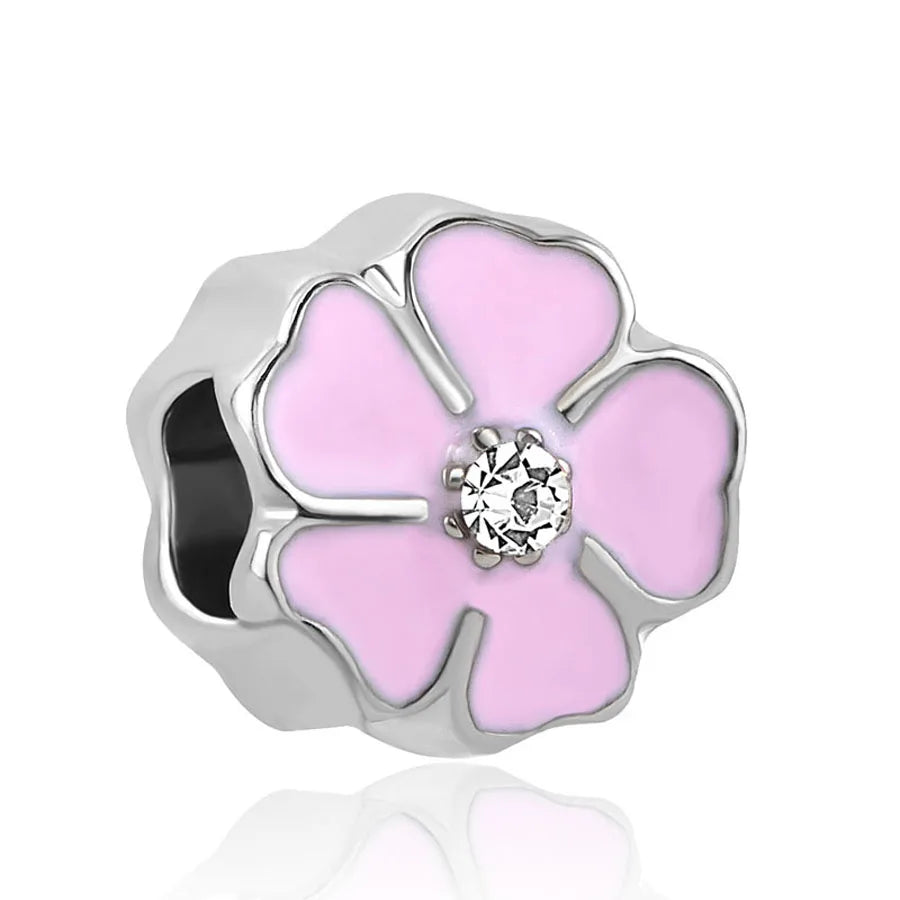 Hot Selling 925 Silver Pink Cake, Dog Paw, Luggage, Cup Bead Pendant Suitable for European Original Bracelet DIY Exquisite Jewelry