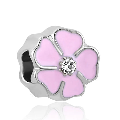Hot Selling 925 Silver Pink Cake, Dog Paw, Luggage, Cup Bead Pendant Suitable for European Original Bracelet DIY Exquisite Jewelry