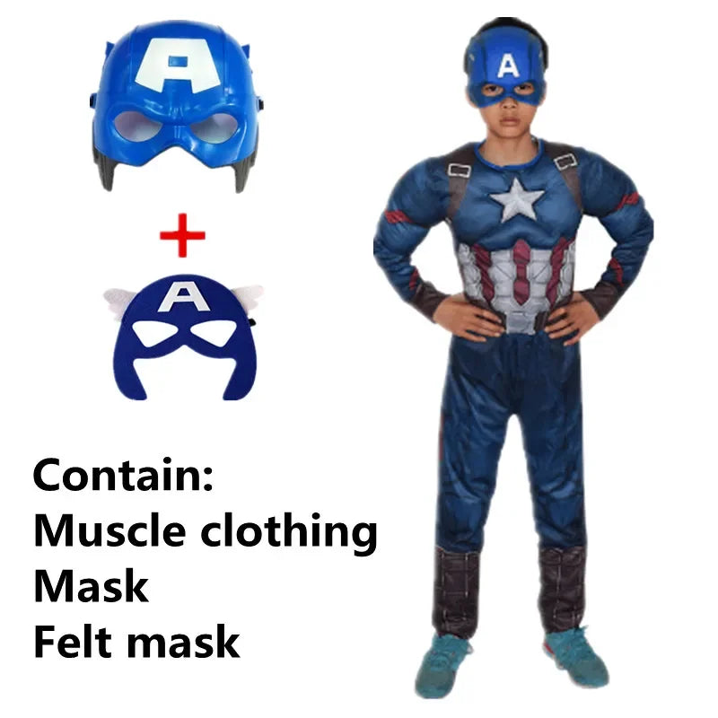 Boys Girls Superhero Costume Movie Characters Cosplay Jumpsuit with Halloween Mask Party Cosplay Outfit for Holiday Dress Up