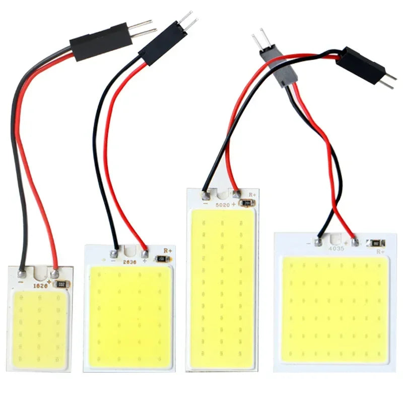4Pcs, Car Interior Accessories, 18/24/48 SMD T10 4W 12V COB, Car Interior Panel LED Lights Lamp Bulb, Car Dome Light Car Panel