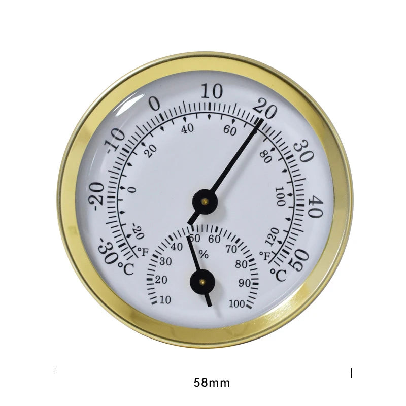 Mini Stainless Steel Thermometer Hygrometer, Street Thermometers, Thermo-Hygrometer Measuring Instruments Tool for Home Supply