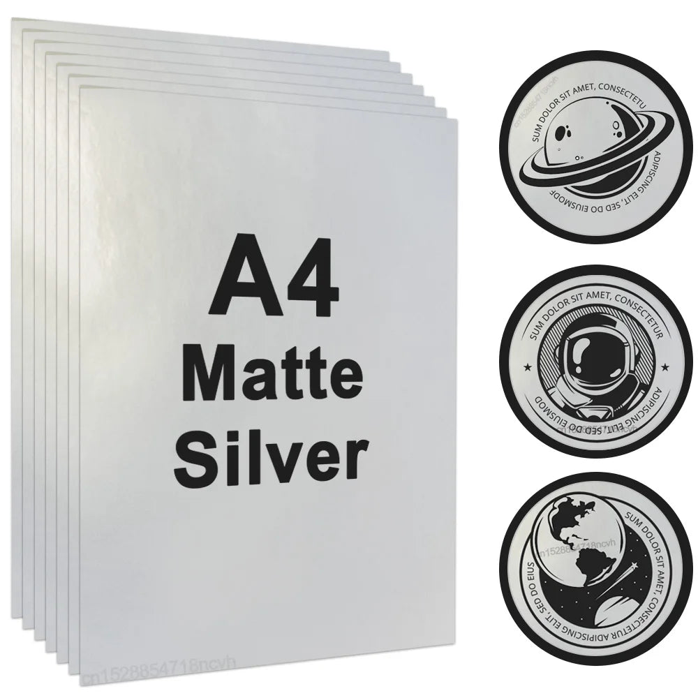 100% Transparent Printable Vinyl Sticker Paper A4 Vinyl Printing Paper for Inkjet Printer DIY Label Sticker Self Adhesive Paper