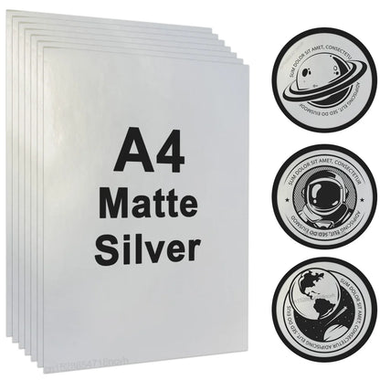 100% Transparent Printable Vinyl Sticker Paper A4 Vinyl Printing Paper for Inkjet Printer DIY Label Sticker Self Adhesive Paper