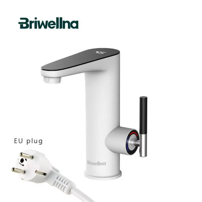 Briwellna Electric Water Heater Hot Water Faucet 2-in-1 Basin Tap Tankless Geyser 220V Instant Water Heater Faucet For Home