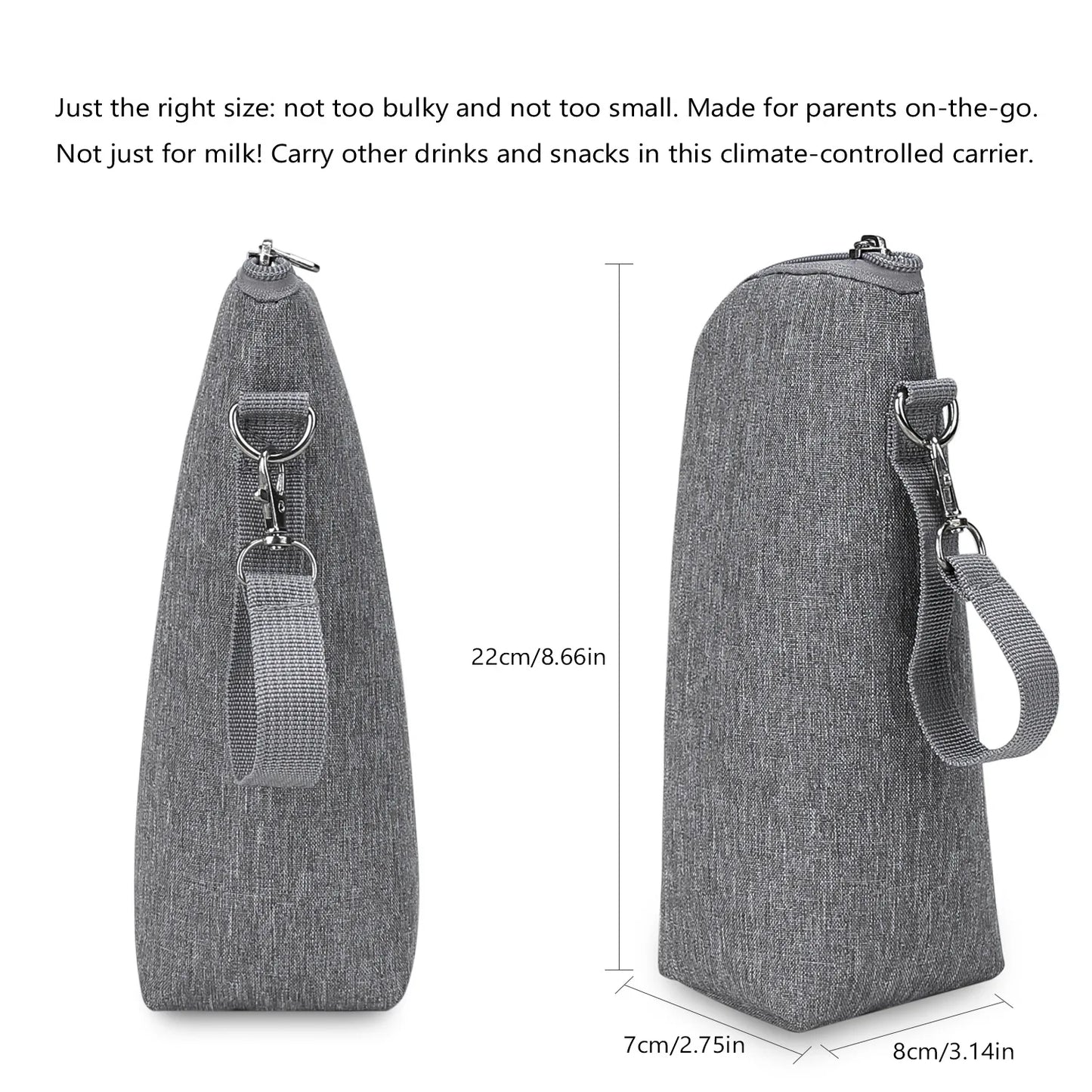 Baby Bottle Bag Portable Mother Feeding Bottle Warmer Baby Feeding Aluminum Mold Insulation Outing Stroller Hanging Bag