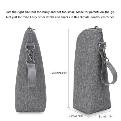 Baby Bottle Bag Portable Mother Feeding Bottle Warmer Baby Feeding Aluminum Mold Insulation Outing Stroller Hanging Bag