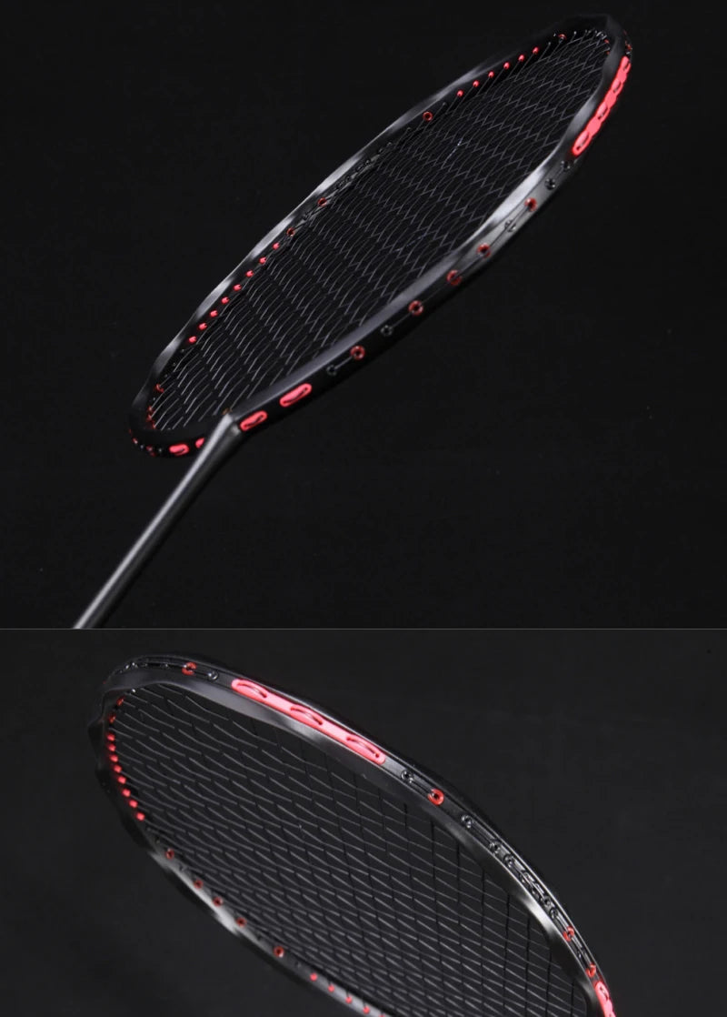 MH-V5 5U 75g Wave Legal Original Max 38lbs 100% Full Carbon Fiber Torsion Frame Badminton Racket, Novice Professional, ALPSPORT