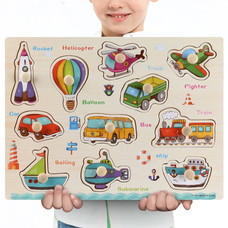 Juguetes Montessori de madera para niños de 1, 2 y 3 años, juegos de combinación de formas de números y alfabetos, juguetes educativos tempranos para niños.
