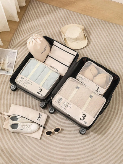 11 PCS/Set Travel Storage Bag Clothes Organizer Bags Luggage Suitcase Organizer Waterproof Wash Bag Clothes Storage Ziplock Bag