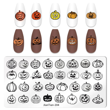 RJ Halloween Nail Stamping Plates, Beautiful zombie Festival Pattern Nail Art Image Plates, Stainless Steel Nail Art Plate Stencil