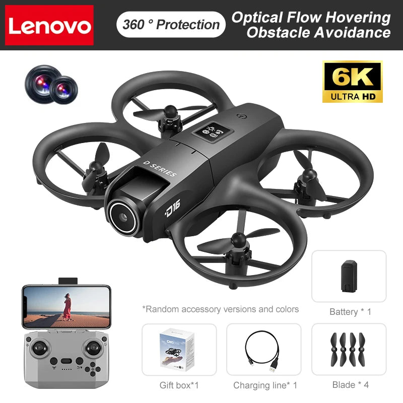 Lenovo D16 GPS Drone 8K Aerial HD Professional Dual-camera Helicopter Optical Flow Positioning Avoidance Brushless Power Drone