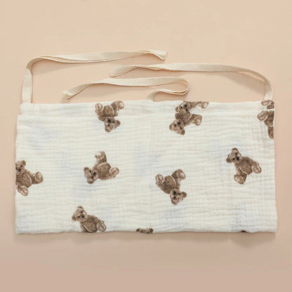 100% Cotton Baby Crib Storage Bag Multifunctional Newborn Bed Headboard Organizer For Kids Baby Bedding Diaper Bag