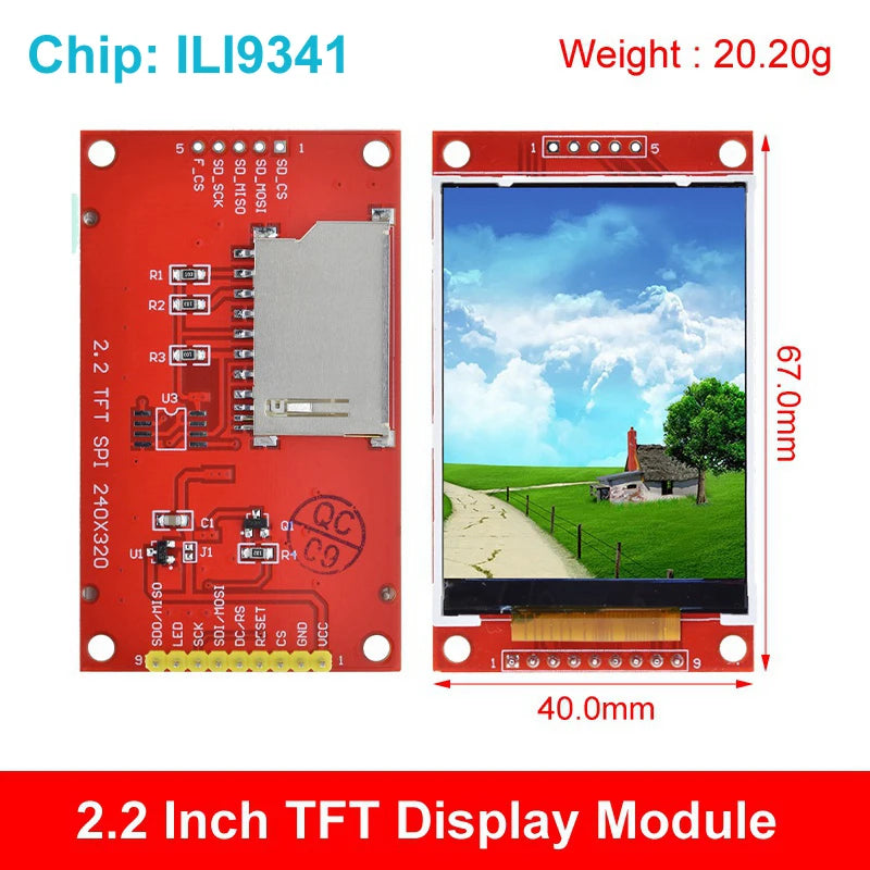 TFT Display, 0.96/1.3/1.44/1.8/2.4/2.8/3.5 Inch TFT Full Color Screen LCD Module, ST7735 ILI9341 Driver Interface SPI for Arduino