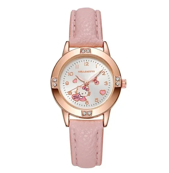 Hello Kitty Watch Kawaii Kuromi Cinnamoroll Quartz Casual Fashion Melody WristWatch Women Kid Girl Children Birthday Gift