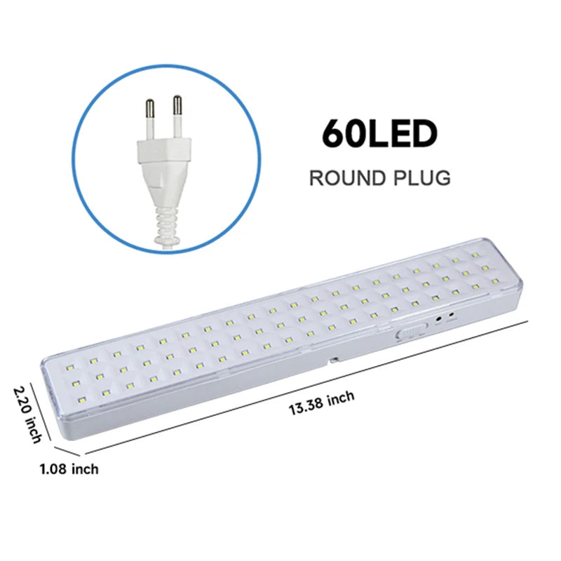 Emergency Evacuation Light 60 LEDs Handheld Fire Lamp Wall Mounted Emergency Lamps Rechargeable Lighting for Power Failure Use