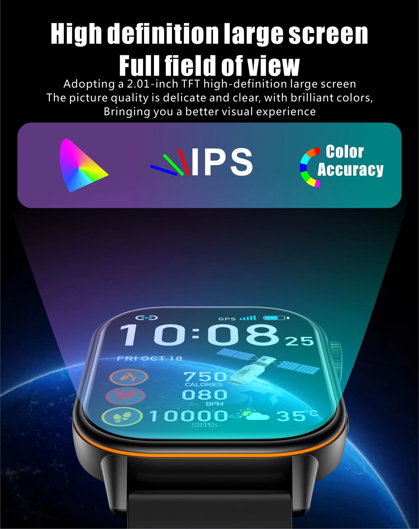NEW Fashion Built-in 6 Stars GPS Position Smart Watch, Women 2.01'' AMOLED HD Screen IP68 Waterproof Sport  Bracelets For Ladies