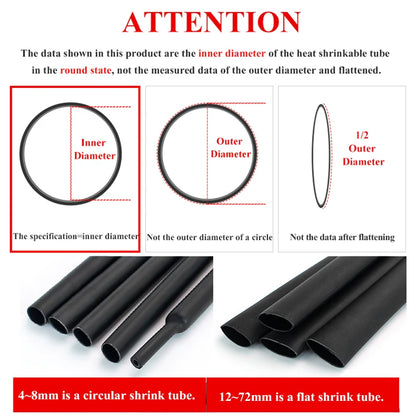1Meter, 4:1 Thermoretractile Heat Shrinkable Tube, Heat Shrink Tube With Glue Dual Wall Tubing Diameter 4 6 8 16 24 40 52 72