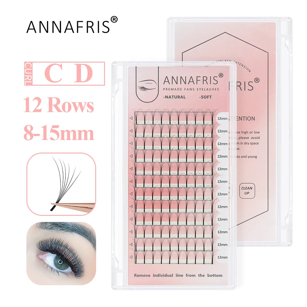 GLAMLASH Colored Lashes Lake Blue/Lavender/Cinnamon/Dark Green/Matcha Grey Individual Natural False Colorful Eyelash Extension