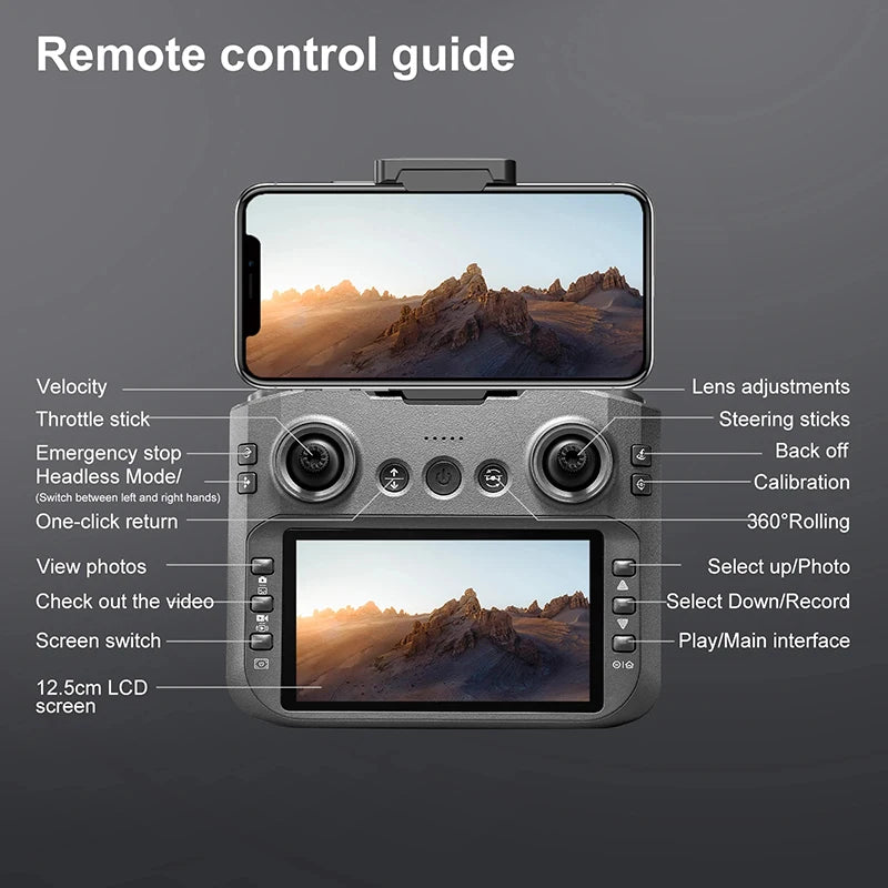 Upgrade S156 Drone 8K HD Dual Camera 3 Battery 5G WiFi FPV Brushless Motors Optical Flow Hover Obstacle Avoidance GPS Four-Axis Drone