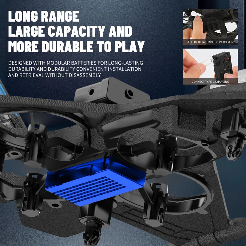 Avión RC con cámara, helicóptero, aeronave de control remoto, caza con evitación de obstáculos, avión de 2.4G de espuma EPP, juguetes para niños