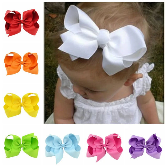 1PC Grosgrain Ribbon Solid Color Hair Bows Clip Girls Hair Clips Hairpins Barrettes Kids Baby Hair Accessories Wholesale