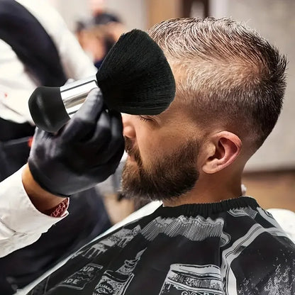 Professional Barber Salon Cape Set: Hair Cutting Cape + Neck Duster Brush - Stylist-Grade Hairdressing Apron for Barbers/Hairdressers