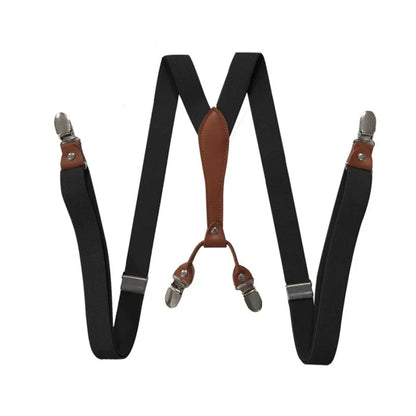 35/25/20mm Wide Men's Suspenders High Elastic Adjustable 4 Strong Clips Heavy Duty X-Back Trousers Braces