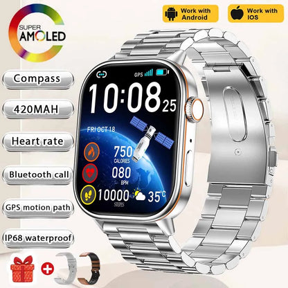 NEW Fashion Built-in 6 Stars GPS Position Smart Watch, Women 2.01'' AMOLED HD Screen IP68 Waterproof Sport  Bracelets For Ladies