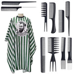 11Pcs/15Pcs, Salon Barber Cloak Set, Barber Stylist Cloak with Adjustable Buckle, Neck Dust Removal Brush and Comb, Barber Shop Tool