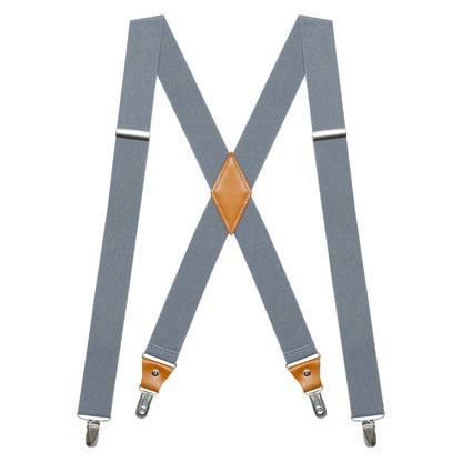 Suspenders for Men's Tuxedo Suspenders X-Back 1.4" Adjustable Elastic Suspender Braces Strong for Work Trousers Wedding