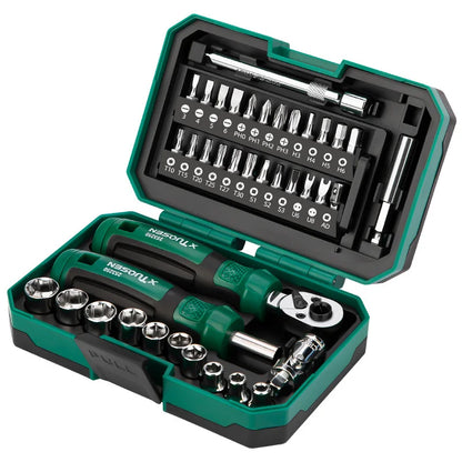 TUOSEN 40 Piece Ratchet Wrench And Screwdriver Comprehensive Set High Hardnes Swear Resistant Durable