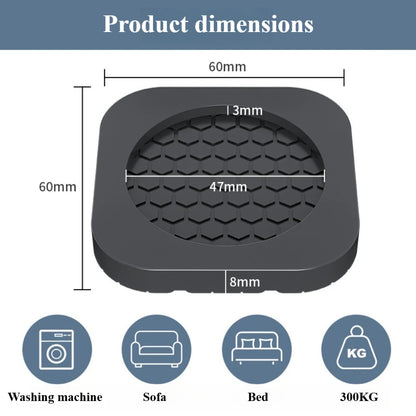 4PCS Anti Vibration Pads Washing Machine Feet Pads Furniture Legs Universal Mute Non Slip Pads Dryer Refrigerator Rubber Feet