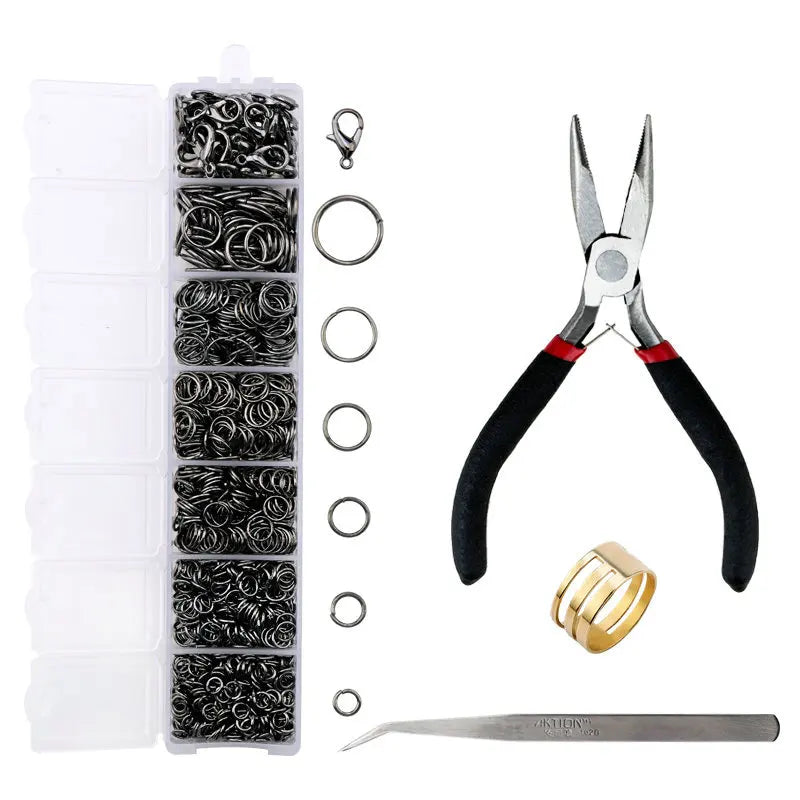 A Set Jewelry Findings Tool Set Open Jump Rings, Jewelry Pliers, Lobster Clasps Hooks, Jewelry Tweezers Jewelry Making Supplies