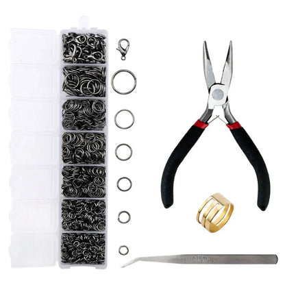 A Set Jewelry Findings Tool Set Open Jump Rings, Jewelry Pliers, Lobster Clasps Hooks, Jewelry Tweezers Jewelry Making Supplies