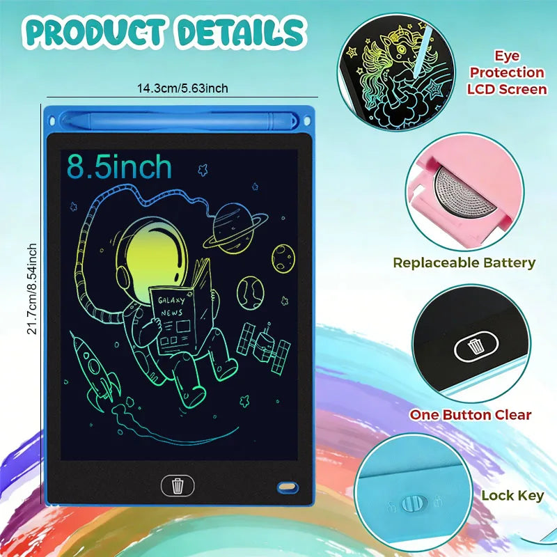 8.5inch LCD Writing Tablet Handwriting Pads Digital Drawing Tablet Portable Electronic Board Doodle Blackboard Educational Toys