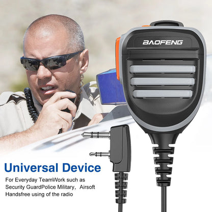 BaoFeng Walkie Talkie BF-780 2 Pin PTT Speaker Mic for Quansheng UV-K5 K6 Baofeng UV-5R BF-888S UV-5RH 21 17 PRO HAM Radio